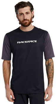 RaceFace Indy Jersey - Short Sleeve, Men's, Charcoal, Small Charcoal EA Cycling Jerseys