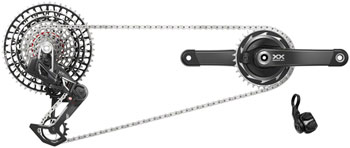 SRAM XX SL T-Type Eagle Transmission Power Meter Group - 175mm, 34t Chainring, AXS POD Controller, 10-52t Cassette, Rear Derailleur, Chain EA Kit-In-A-Box Mtn Group