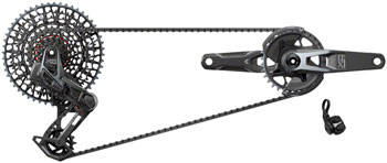 SRAM X0 T-Type Eagle Transmission Groupset - 175mm Crank, 32t Chainring, AXS POD Controller, 10-52t Cassette, Rear Derailleur, Chain, V2 EA Kit-In-A-Box Mtn Group