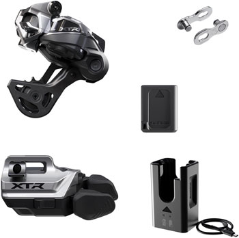 Shimano XTR M9250 Di2 Wireless Upgrade Kit - Includes M9250-GS Rear Derailleur, M9250-IR I-SPEC EV Shifter, Battery, Charger, Quick Link EA Kit-In-A-Box Mtn Group