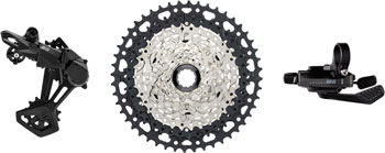 microSHIFT Advent MX 1x10-Speed Groupset - MX Trail Shifter, MX Rear Derailleur, Steel Cage, Clutched, 11-48t Cassette, For HG Driver EA Kit-In-A-Box Mtn Group