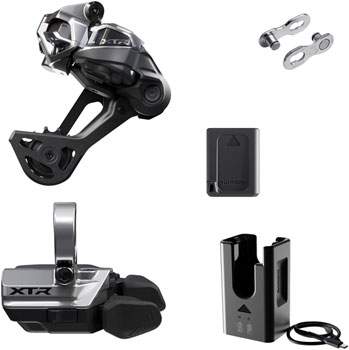Shimano XTR M9250 Di2 Wireless Upgrade Kit - Includes M9250-SGS Rear Derailleur, M9250-R Shifter, Battery, Charger, Quick Link EA Kit-In-A-Box Mtn Group