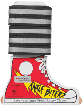 Aardvark Ankle Biters Reflective legbands Black Cd/25 CRD Leg Bands