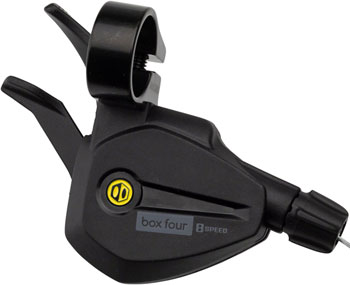BOX Four Single Shift Shifter - 8-Speed, Black EA Shifter, Flat Bar-Right