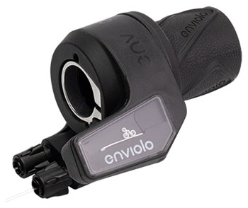 Enviolo Twist Pure Manual Controller/Shifter - 2500mm, Plastic Over Torque Protection, Shift Display, Black EA Internally Geared Hub Shifter