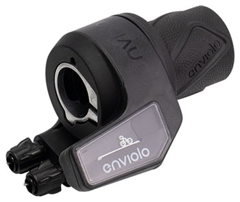 Enviolo Twist Pro Manual Controller/Shifter - 2500mm, Aluminum Over Torque Protection, Shift Display, Black EA Internally Geared Hub Shifter
