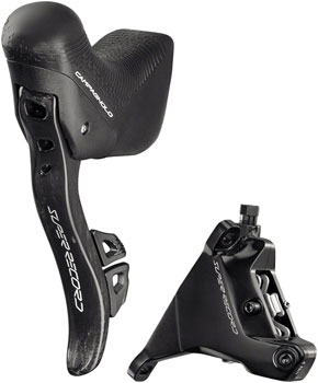 Campagnolo Super Record Ergopower Wireless Control Lever and Brake Caliper - Left/Front, 12-Speed, 160mm Hydraulic Disc Brake Caliper Carbon EA Hydraulic Brake/Shift Lever, Drop Bar