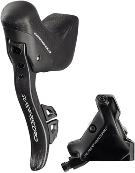 Campagnolo Super Record Ergopower Wireless Control Lever and Brake Caliper - Left/Front, 12-Speed, 140mm Hydraulic Disc Brake Caliper Carbon EA Hydraulic Brake/Shift Lever, Drop Bar