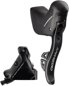Campagnolo Super Record Ergopower Wireless Control Lever and Brake Caliper - Right/Rear, 12-Speed, 140mm Hydraulic Disc Brake Caliper Carbon EA Hydraulic Brake/Shift Lever, Drop Bar