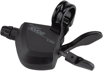 microSHIFT ADVENT Xpress Left Trigger Shifter - Double Shifter for 2x9 Speed MTB Front Derailleurs, Black EA Shifter, Flat Bar- Left