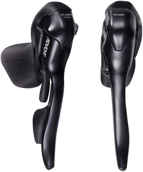 microSHIFT ADVENT Drop Bar Shifter Lever Set - 1x9 Speed, Black, ADVENT Compatible Only Black EA Brake/Shift Lever, Drop Bar Pair