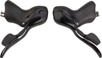 microSHIFT R7 Drop Bar Shift Lever Set - 3 x 7-Speed, Shimano Compatible, Black EA Brake/Shift Lever, Drop Bar Pair