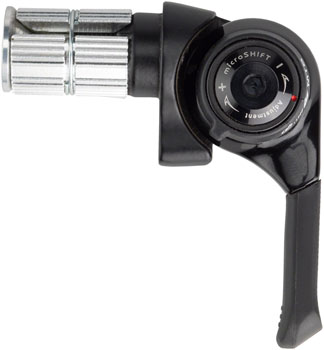 microSHIFT Right Bar End Shifter, 11-Speed Mountain, Shimano DynaSys Compatible Black EA Shifter, Road
