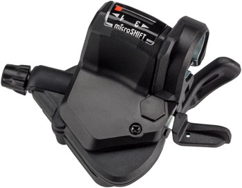 microSHIFT Mezzo Left Thumb-Tap Shifter, Triple, Optical Gear Indicator, Shimano Compatible EA Shifter, Flat Bar- Left