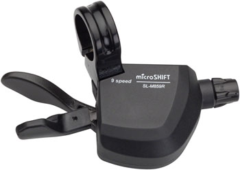 microSHIFT MarvoLT Right Trigger Shifter, 9-Speed, Alloy Lever, Shimano Compatible Black EA Shifter, Flat Bar-Right
