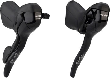 microSHIFT Internal Gear Drop Bar Shifter Set, Shimano Alfine 8 Compatible Black EA Internally Geared Hub Shifter