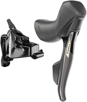 SRAM Force AXS HRD eTap Shift/Brake Lever and Hydraulic Disc Brake Caliper - Right/Rear, Flat Mount, 20mm Offset, Iridescent Gray/Blk, D2 Iridescent Gray EA Hydraulic Brake/Shift Lever, Drop Bar