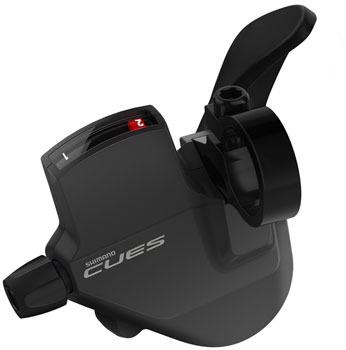 Shimano CUES SL-U4000-L Shifter - Left, 2-Speed, Rapidfire Plus Mono, Optical Gear Display, Black EA Shifter, Flat Bar- Left