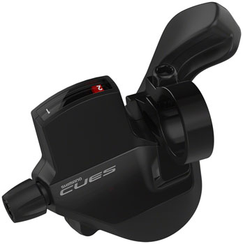 Shimano CUES SL-U6000-L Shifter - Left, 2-Speed, Rapidfire Plus Mono, Optical Gear Display, Black EA Shifter, Flat Bar- Left