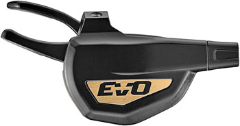 TRP SL-M9050-12R EVO Shifter - Rear, 12-Speed, With Discrete Clamp, MatchMaker Compatible, 2400mm Shift Cable, Black/Gold EA Shifter, Flat Bar-Right