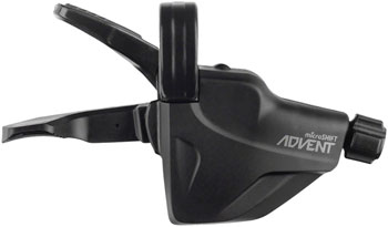 microSHIFT ADVENT Quick Trigger Pro Right Shifter - 1x9 Speed, Black ADVENT Compatible Only Black EA Shifter, Flat Bar-Right