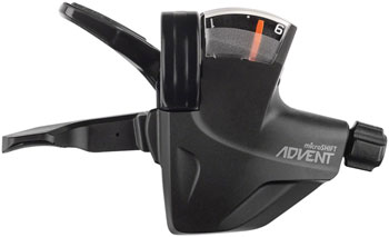 microSHIFT ADVENT Quick Trigger Pro Right Shifter - 1x9 Speed, Gear Indicator, Black, ADVENT Compatible Only Black EA Shifter, Flat Bar-Right