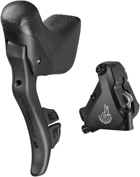 Campagnolo Super Record S Ergopower Wireless Control Lever and Brake Caliper - Left/Front, 12-Speed, 140mm Hydraulic Disc Brake Caliper Black EA Hydraulic Brake/Shift Lever, Drop Bar