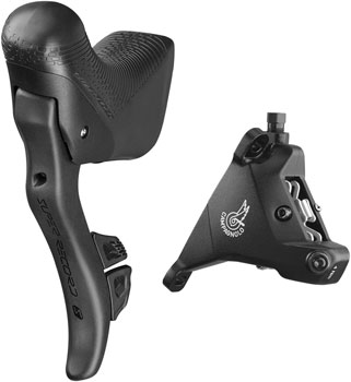 Campagnolo Super Record S Ergopower Wireless Control Lever and Brake Caliper - Left/Front, 12-Speed, 160mm Hydraulic Disc Brake Caliper Black EA Hydraulic Brake/Shift Lever, Drop Bar
