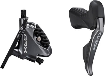Shimano GRX ST-RX815 11-Speed Di2 Right Drop-Bar Shifter/Hydraulic Brake Lever with BR-RX810 Flat Mount Caliper, Pre-Bled 1700mm Hose Black SET Hydraulic Brake/Shift Lever, Drop Bar