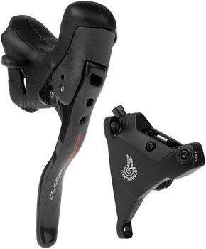Campagnolo Super Record Ergopower Hydraulic Brake/Shift Lever and Disc Caliper - Left/Front, 12-Speed, 160mm Flat Mount Caliper, Black EA Hydraulic Brake/Shift Lever, Drop Bar
