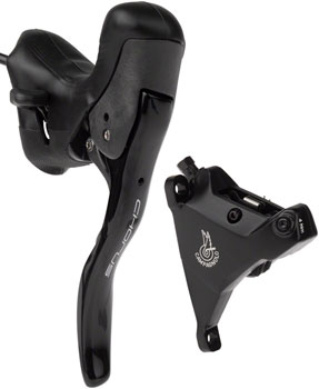 Campagnolo Chorus Ergopower Hydraulic Brake/Shift Lever and Disc Caliper - Left/Front, 12-Speed, 160mm Flat Mount Caliper, Black EA Hydraulic Brake/Shift Lever, Drop Bar