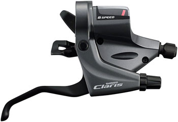 Shimano Claris ST-RS200 Flat Bar Shift/Brake Lever - Right, 8 Speed Gray/Black EA Brake/Shift Lever, Flat Bar- Right