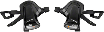 SunRace M403 Flat Bar Trigger Shifter Set - 3 x 7-Speed, Dual Lever EA Shifter, Flat Bar- Pair