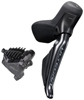 Shimano Ultegra ST-R8170F Di2 Shift/Brake Lever with BR-R8170 Hydraulic Disc Brake Caliper - Right/Rear, 12-Speed, Flat Mount, Black EA Hydraulic Brake/Shift Lever, Drop Bar