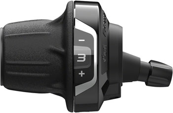 Shimano Revoshift SL-RV400-L Twist Shifter - Left, 3-Speed, with Optical Gear Display EA Shifter, Flat Bar- Left