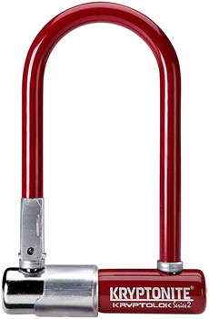 Kryptonite Krypto Series 2 Mini-7 U-Lock - 3.25 x 7", Keyed, Maroon, Includes bracket EA U-Lock