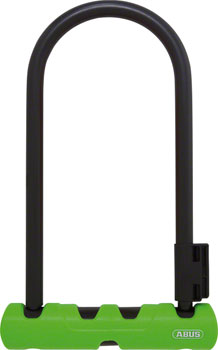 Abus Ultra 410 U-Lock - 3.9 x 9", Keyed, Black/Green, Includes bracket EA U-Lock
