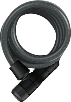 Abus Booster 6512 Keyed Coiled Cable Lock: 180cm x 12mm With Mount, Black EA Cable Lock