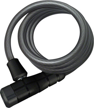 Abus Primo 5510 Keyed Coiled Cable Lock: 180cmx10mm With Mount, Black EA Cable Lock