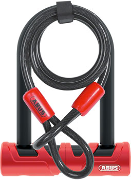 Abus Ultimate U-Lock - x 5.5", Keyed, Black, Includes Cobra Cable EA U-Lock