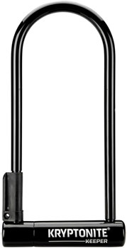 Kryptonite Keeper U-Lock - 4 x 10", Keyed, Black, Includes bracket EA U-Lock