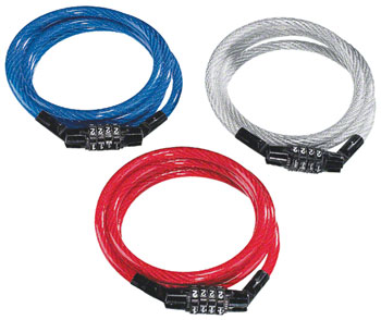 Kryptonite KryptoFlex Keeper 712 4-Digit Combo Cable Lock: 4' x 7mm: Assorted Colors EA Cable Lock