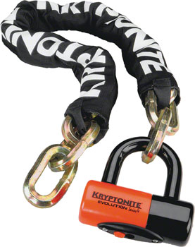 Kryptonite New York Chain 1210 and Evolution Disc Lock: 3.25' (100cm) EA Chain Lock