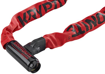 Kryptonite Krypto Keeper 785 Integrated Chain Lock: 2.8' (85cm) Red EA Chain Lock