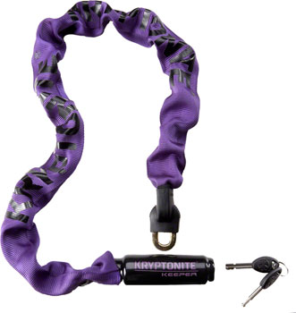 Kryptonite Krypto Keeper 785 Integrated Chain Lock: 2.8' (85cm) Purple EA Chain Lock