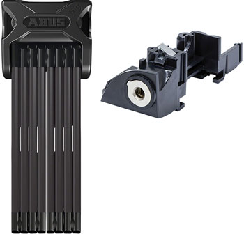 Abus Bordo 6015/120 Folding Lock with keyed alike eBike Battery Lock Core: Bosch Rack Type (RT2), Premium Key (Plus) EA Ebike Lock