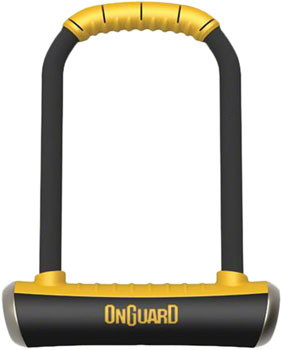 OnGuard PitBull Series U-Lock - 4.5 x 9", Keyed, Black/Yellow, Includes bracket EA U-Lock