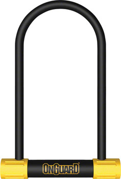 OnGuard BullDog Series U-Lock - 4.5 x 11", Keyed, Black/Yellow, Includes bracket EA U-Lock