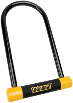 OnGuard BullDog Series U-Lock - 4.5 x 9", Keyed, Black/Yellow, Includes bracket EA U-Lock