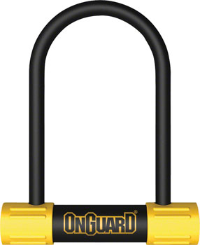 OnGuard BullDog Series U-Lock - 3.5 x 5.5", Keyed, Black/Yellow, Includes bracket EA U-Lock